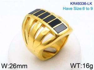 Stainless Steel Gold-plating Ring - KR49336-LK