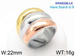 Stainless Steel Gold-plating Ring - KR49338-LK
