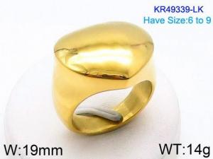 Stainless Steel Gold-plating Ring - KR49339-LK