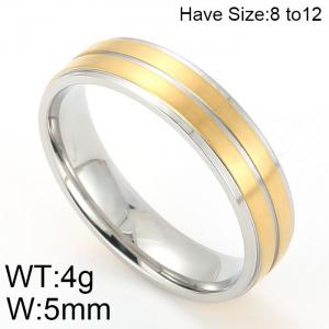 Stainless Steel Gold-plating Ring - KR49506-K