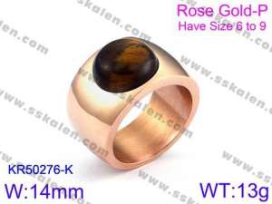 Stainless Steel Stone&Crystal Ring - KR50276-K