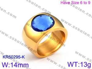 Stainless Steel Stone&Crystal Ring - KR50295-K