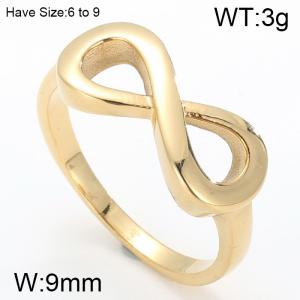 Stainless Steel Gold-plating Ring - KR50360-K
