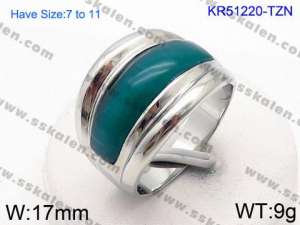 Stainless Steel Stone&Crystal Ring - KR51220-TZN