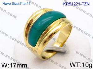 Stainless Steel Stone&Crystal Ring - KR51221-TZN