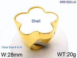 Stainless Steel Gold-plating Ring - KR51522-LK