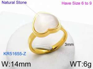 Stainless Steel Stone&Crystal Ring - KR51655-Z