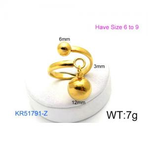 Stainless Steel Gold-plating Ring - KR51791-Z