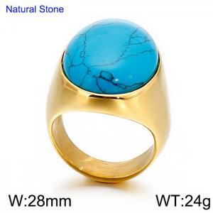 Stainless Steel Stone&Crystal Ring - KR52425-GC