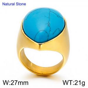 Stainless Steel Stone&Crystal Ring - KR52441-GC