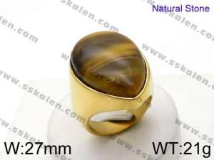 Stainless Steel Stone&Crystal Ring - KR52442-GC