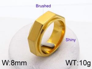 Stainless Steel Gold-plating Ring - KR53506-GC