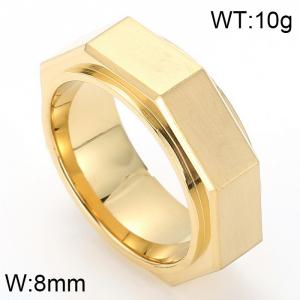 Stainless Steel Gold-plating Ring - KR53506-GC