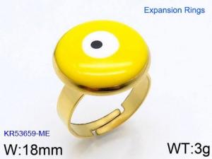 Stainless Steel Gold-plating Ring - KR53659-ME