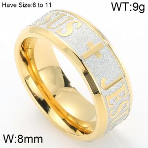 Stainless Steel Gold-plating Ring - KR54024-GC