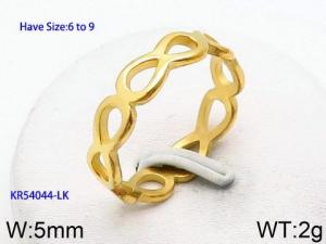 Stainless Steel Gold-plating Ring - KR54044-LK