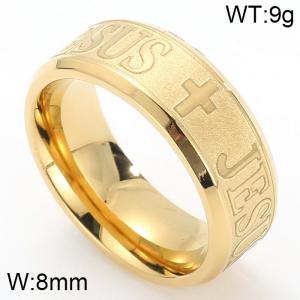 Stainless Steel Gold-plating Ring - KR54275-GC