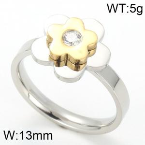 Stainless Steel Gold-Plating Ring - KR7720-K