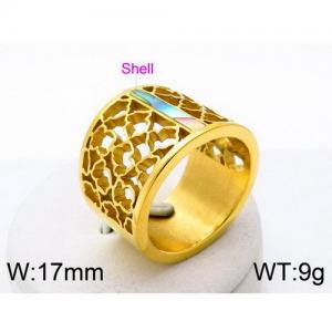 Stainless Steel Gold-plating Ring - KR81785-KGC