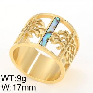 Stainless Steel Gold-plating Ring - KR81791-KGC