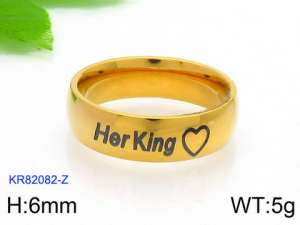 Stainless Steel Gold-plating Ring - KR82082-Z