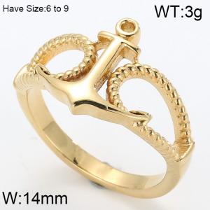 Stainless Steel Gold-plating Ring - KR82199-KHX