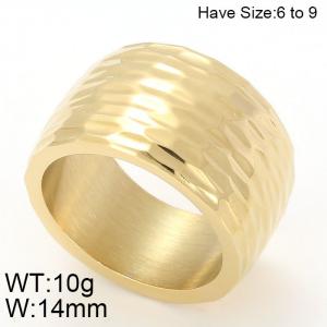 Stainless Steel Gold-plating Ring - KR82568-K