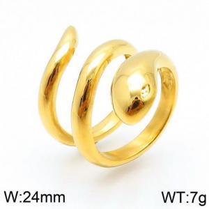 Stainless Steel Gold-plating Ring - KR82775-LK