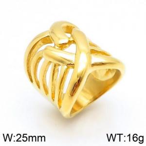 Stainless Steel Gold-plating Ring - KR82786-LK