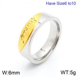 Stainless Steel Gold-plating Ring - KR82817-K