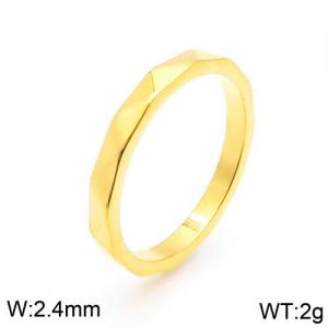 Stainless Steel Gold-plating Ring - KR82818-K