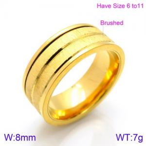 Stainless Steel Gold-plating Ring - KR82884-K