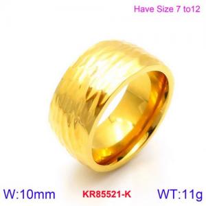 Stainless Steel Gold-plating Ring - KR85521-K