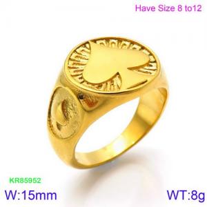 Stainless Steel Gold-plating Ring - KR85952-K