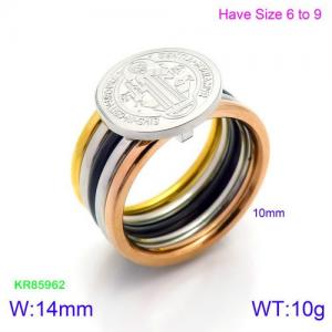 Stainless Steel Gold-plating Ring - KR85962-K