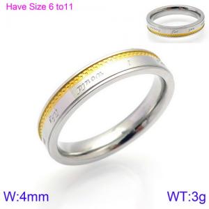 Stainless Steel Gold-plating Ring - KR85973-K