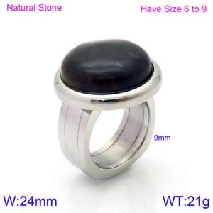 Stainless Steel Stone&Crystal Ring - KR86479-K