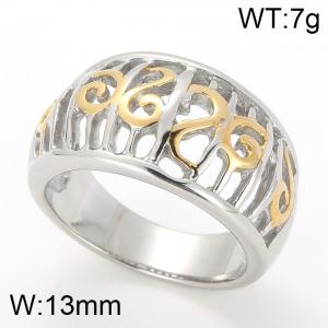 Stainless Steel Gold-Plating Ring - KR8648-K
