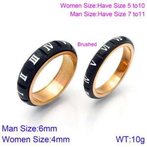 Stainless Steel Lover Ring - KR86506-K