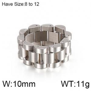 Men's minimalist style bracelet design with hip-hop steel ring - KR86689-KFC