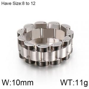Men's minimalist style bracelet design with hip-hop steel ring - KR86692-KFC