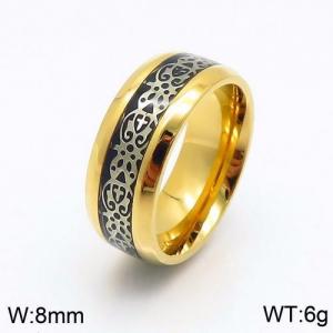 Stainless Steel Gold-plating Ring - KR86900-YH