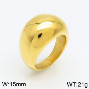 Stainless Steel Gold-plating Ring - KR89091-LK