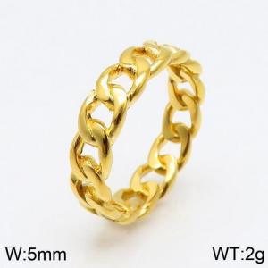 Stainless Steel Gold-plating Ring - KR89097-TOM