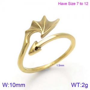 Stainless Steel Gold-plating Ring - KR89137-KHX