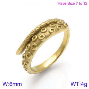 Stainless Steel Gold-plating Ring - KR89139-KHX