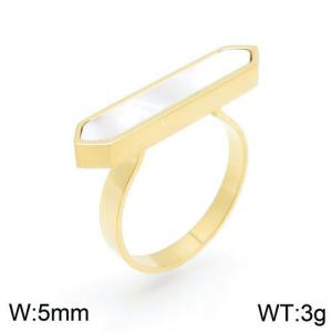 Stainless Steel Gold-plating Ring - KR90033-WX