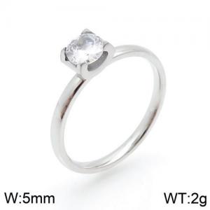 Stainless Steel Stone&Crystal Ring - KR90071-WX