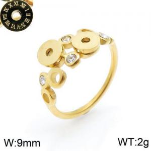 Stainless Steel Stone&Crystal Ring - KR90099-WX
