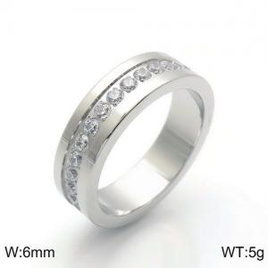 Stainless Steel Stone&Crystal Ring - KR91361-GC